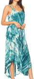 Vestido caftán Sakkas Liz para mujer, largo, suelto, sin mangas, informal, de verano