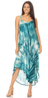 Vestido caftán Sakkas Liz para mujer, largo, suelto, sin mangas, informal, de verano