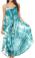 Vestido caftán Sakkas Liz para mujer, largo, suelto, sin mangas, informal, de verano