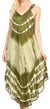 Vestido caftán Sakkas Liz para mujer, largo, suelto, sin mangas, informal, de verano
