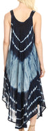 Vestido caftán Sakkas Liz para mujer, largo, suelto, sin mangas, informal, de verano