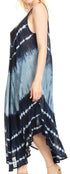 Vestido caftán Sakkas Liz para mujer, largo, suelto, sin mangas, informal, de verano