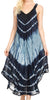 Vestido caftán Sakkas Liz para mujer, largo, suelto, sin mangas, informal, de verano