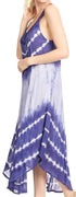 Vestido caftán Sakkas Liz para mujer, largo, suelto, sin mangas, informal, de verano