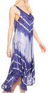 Vestido caftán Sakkas Liz para mujer, largo, suelto, sin mangas, informal, de verano