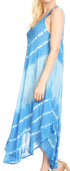 Vestido caftán Sakkas Liz para mujer, largo, suelto, sin mangas, informal, de verano