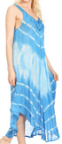 Vestido caftán Sakkas Liz para mujer, largo, suelto, sin mangas, informal, de verano