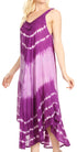 Vestido caftán Sakkas Liz para mujer, largo, suelto, sin mangas, informal, de verano