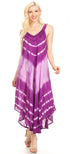 Vestido caftán Sakkas Liz para mujer, largo, suelto, sin mangas, informal, de verano