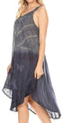 Vestido caftán Sakkas Liz para mujer, largo, suelto, sin mangas, informal, de verano
