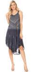 Vestido caftán Sakkas Liz para mujer, largo, suelto, sin mangas, informal, de verano