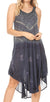 Vestido caftán Sakkas Liz para mujer, largo, suelto, sin mangas, informal, de verano