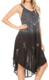 Vestido caftán Sakkas Liz para mujer, largo, suelto, sin mangas, informal, de verano