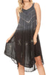 Vestido caftán Sakkas Liz para mujer, largo, suelto, sin mangas, informal, de verano