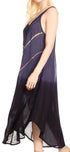 Vestido caftán Sakkas Liz para mujer, largo, suelto, sin mangas, informal, de verano