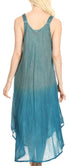 Vestido caftán Sakkas Liz para mujer, largo, suelto, sin mangas, informal, de verano