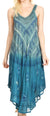 Vestido caftán Sakkas Liz para mujer, largo, suelto, sin mangas, informal, de verano