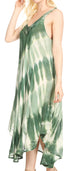 Vestido caftán Sakkas Liz para mujer, largo, suelto, sin mangas, informal, de verano