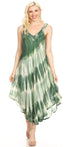 Vestido caftán Sakkas Liz para mujer, largo, suelto, sin mangas, informal, de verano
