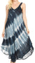 Vestido caftán Sakkas Liz para mujer, largo, suelto, sin mangas, informal, de verano