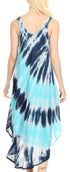 Vestido caftán Sakkas Liz para mujer, largo, suelto, sin mangas, informal, de verano