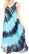 Vestido caftán Sakkas Liz para mujer, largo, suelto, sin mangas, informal, de verano