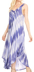 Vestido caftán Sakkas Liz para mujer, largo, suelto, sin mangas, informal, de verano