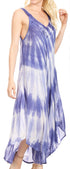 Vestido caftán Sakkas Liz para mujer, largo, suelto, sin mangas, informal, de verano