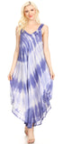 Vestido caftán Sakkas Liz para mujer, largo, suelto, sin mangas, informal, de verano