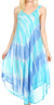 Vestido caftán Sakkas Liz para mujer, largo, suelto, sin mangas, informal, de verano