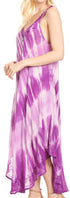 Vestido caftán Sakkas Liz para mujer, largo, suelto, sin mangas, informal, de verano