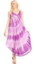 Vestido caftán Sakkas Liz para mujer, largo, suelto, sin mangas, informal, de verano