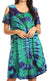Vestido corto acampanado de punto con hombros descubiertos y manga corta para mujer de Sakkas Sienna