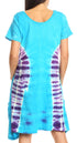 Vestido Sirena de mujer, informal, holgado, liso, de manga corta y escote redondo, estilo midi, acampanado, de Sakkas