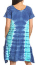 Vestido Sirena de mujer, informal, holgado, liso, de manga corta y escote redondo, estilo midi, acampanado, de Sakkas