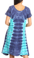 Vestido Sirena de mujer, informal, holgado, liso, de manga corta y escote redondo, estilo midi, acampanado, de Sakkas