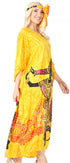 Sakkas Mera Women's Long Loose Short Sleeve Summer Casual Caftan Kaftan Dress