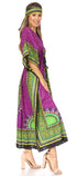 Sakkas Mera Women's Long Loose Short Sleeve Summer Casual Caftan Kaftan Dress