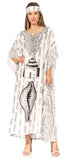 Sakkas Mera Women's Long Loose Short Sleeve Summer Casual Caftan Kaftan Dress