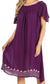 Sakkas Desma Women Casual Loose Summer off  Shoulder Midi Boho Dress Cover-up