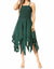 Sakkas Ella Smocked Bodice Spaghetti Strap Double Layered Dress