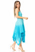 Sakkas Ella Smocked Bodice Spaghetti Strap Double Layered Dress