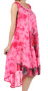 Sakkas Butterfly Tie Dye Tank Sheath Caftan Mid Length Dress