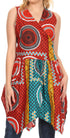 Vestido de cóctel corto sin mangas con bolsillo estilo africano Ankara para mujer de Sakkas Vale