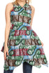 Vestido de cóctel corto sin mangas con bolsillo estilo africano Ankara para mujer de Sakkas Vale