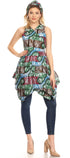 Vestido de cóctel corto sin mangas con bolsillo estilo africano Ankara para mujer de Sakkas Vale