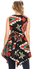Vestido de cóctel corto sin mangas con bolsillo estilo africano Ankara para mujer de Sakkas Vale