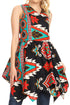 Vestido de cóctel corto sin mangas con bolsillo estilo africano Ankara para mujer de Sakkas Vale