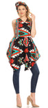 Vestido de cóctel corto sin mangas con bolsillo estilo africano Ankara para mujer de Sakkas Vale