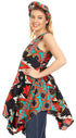 Vestido de cóctel corto sin mangas con bolsillo estilo africano Ankara para mujer de Sakkas Vale